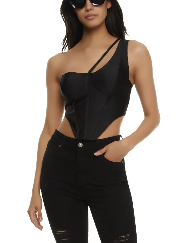 One Shoulder Corset Top