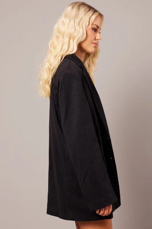 Black Oversized Blazer Long Sleeve