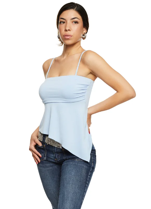 Almost Famous Crepe Knit Asymmetrical Hem Cami