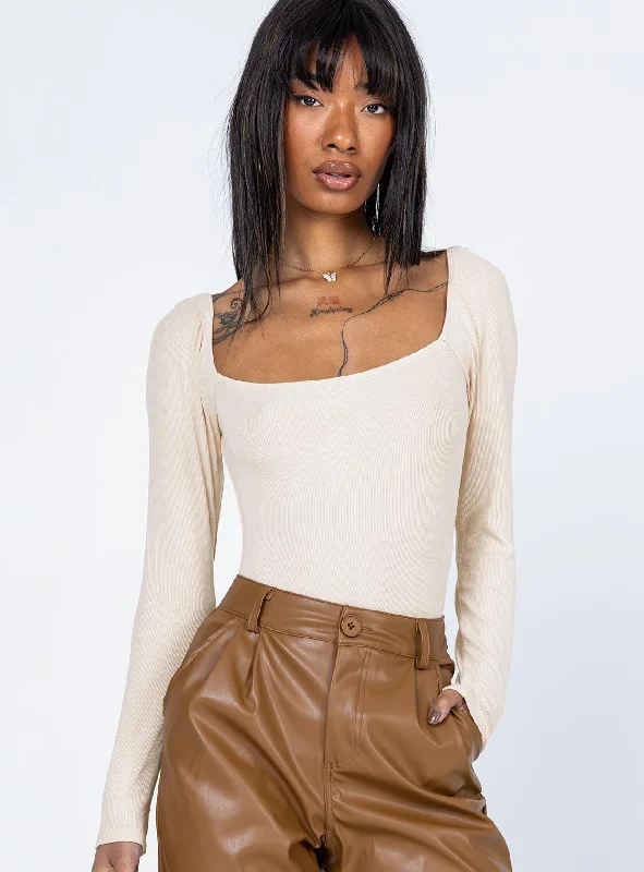 Charlotte Bodysuit Beige