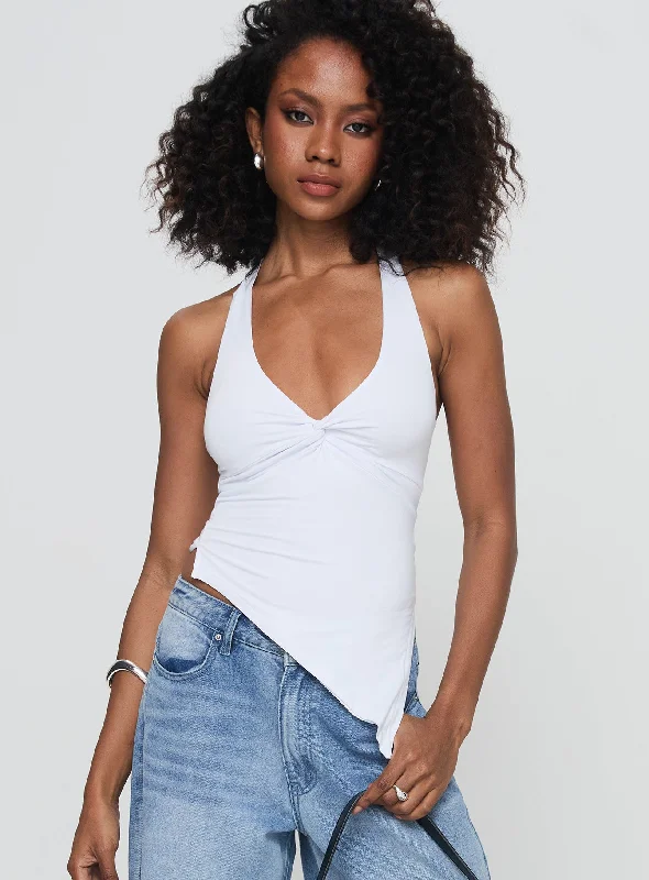 Chilli Halter Top White