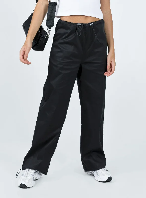 Connels Parachute Pants Black