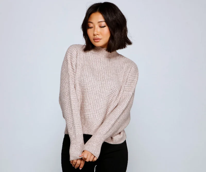 Cozy Up Waffle Knit Sweater