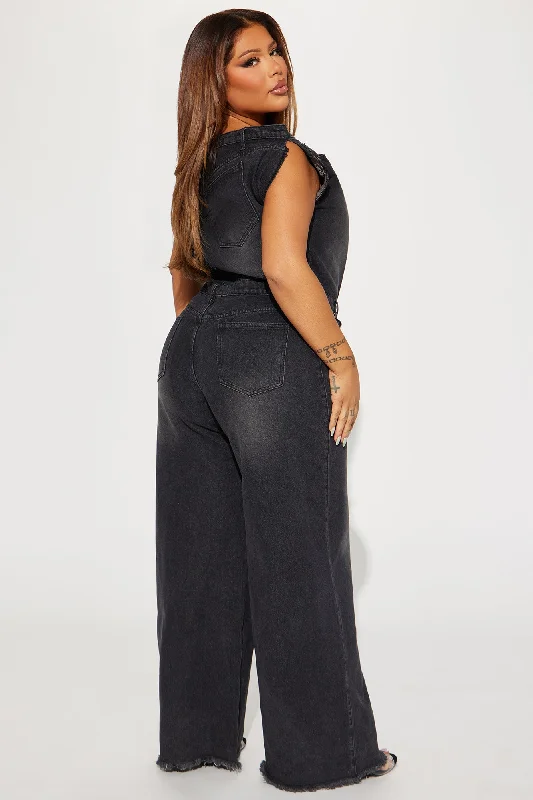 Dakota Denim Jumpsuit - Black