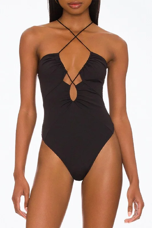 Delicious Leila Bodysuit In Black