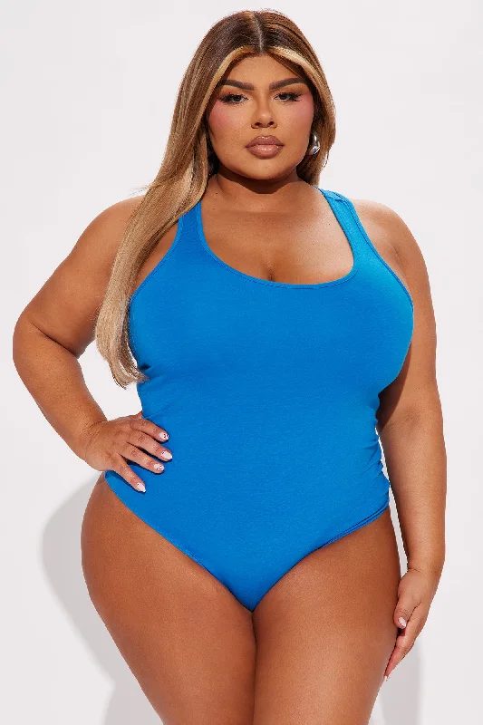 Divine Basic Tank Bodysuit - Cobalt