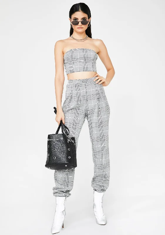 Down To Bizzness Plaid Set