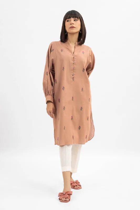 Dyed Embroidered Kurti