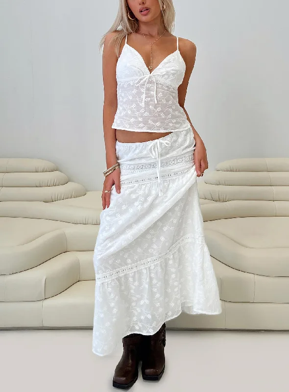 Eivan Maxi Skirt White