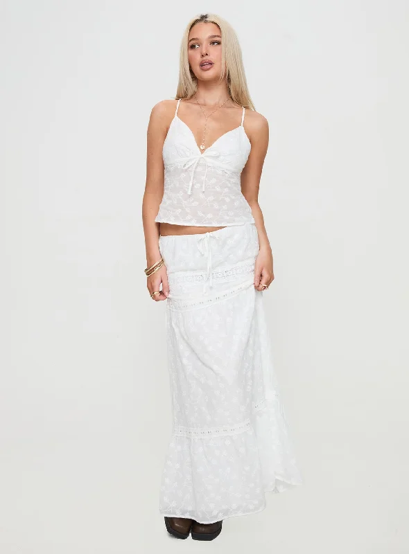 Eivan Maxi Skirt White