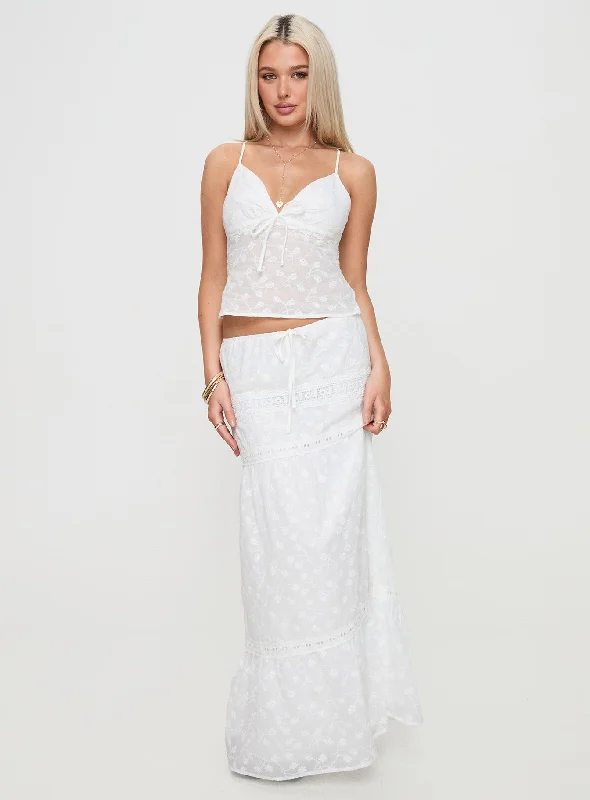 Eivan Maxi Skirt White