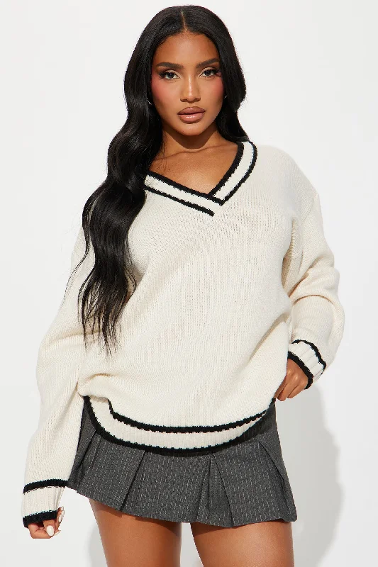 Fall Semester Sweater - Ivory/combo