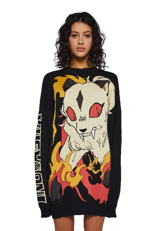 Ferocious Creature Intarsia Sweater