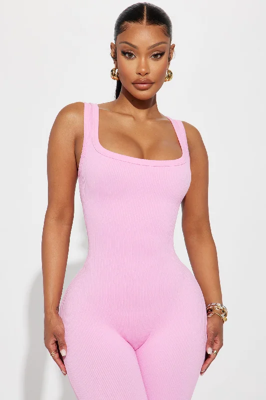 Find My Way Seamless Jumpsuit - Pink