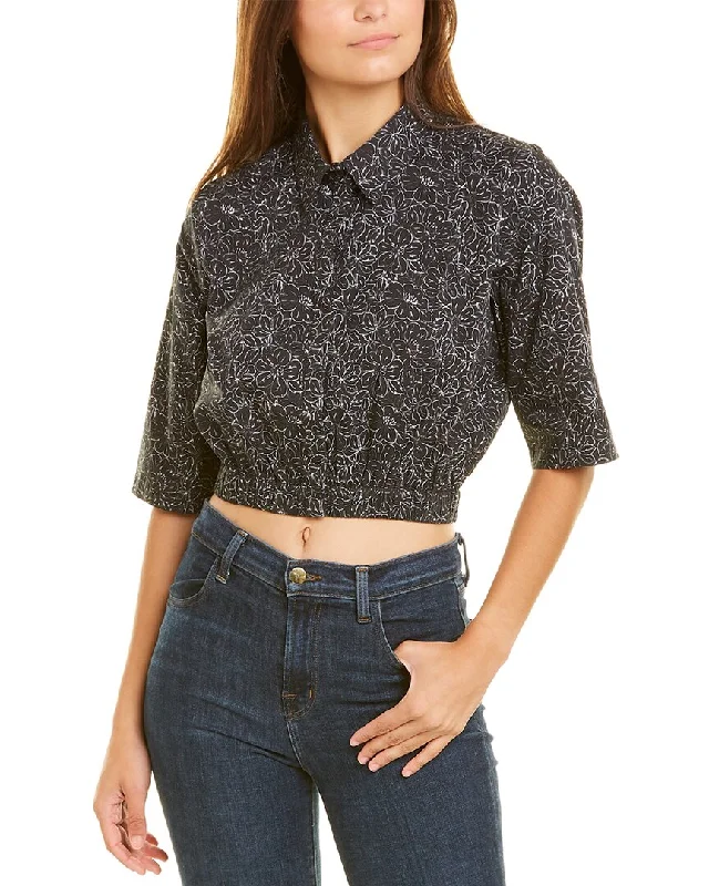 Garrie B Poplin Top