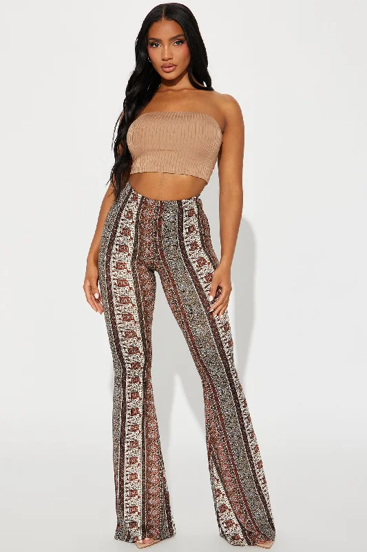 Get On Board Flare Pant - Rust/combo