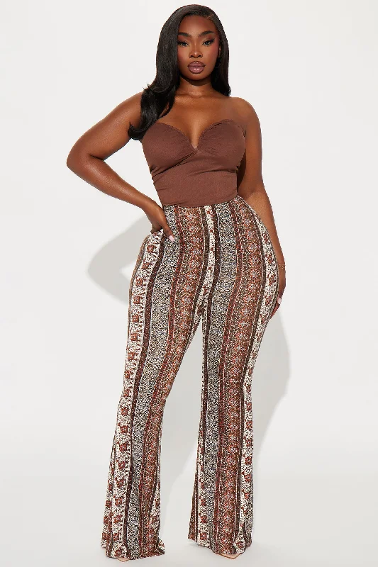 Get On Board Flare Pant - Rust/combo