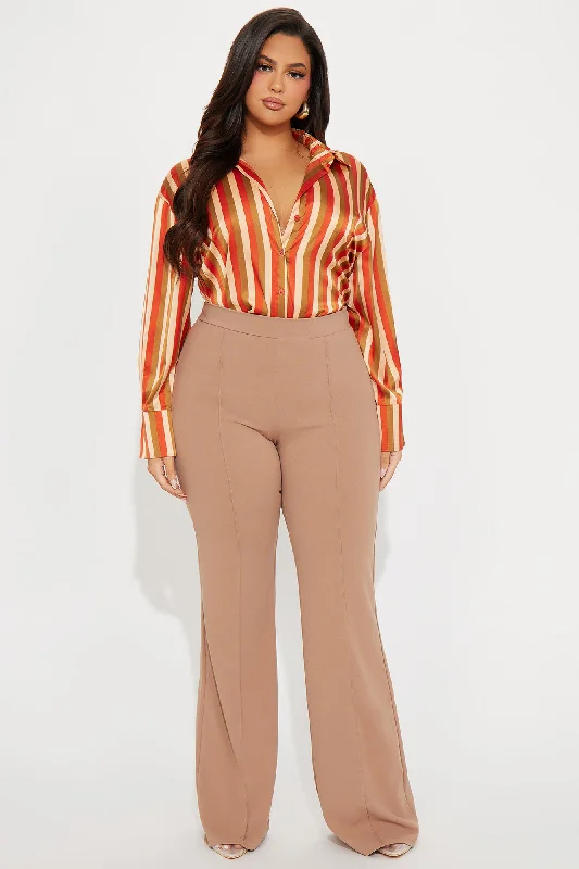 Good Call Striped Shirt - Orange/combo