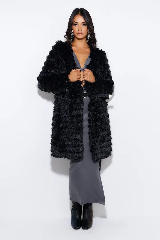 Got The Game Faux Fur Jacket Black