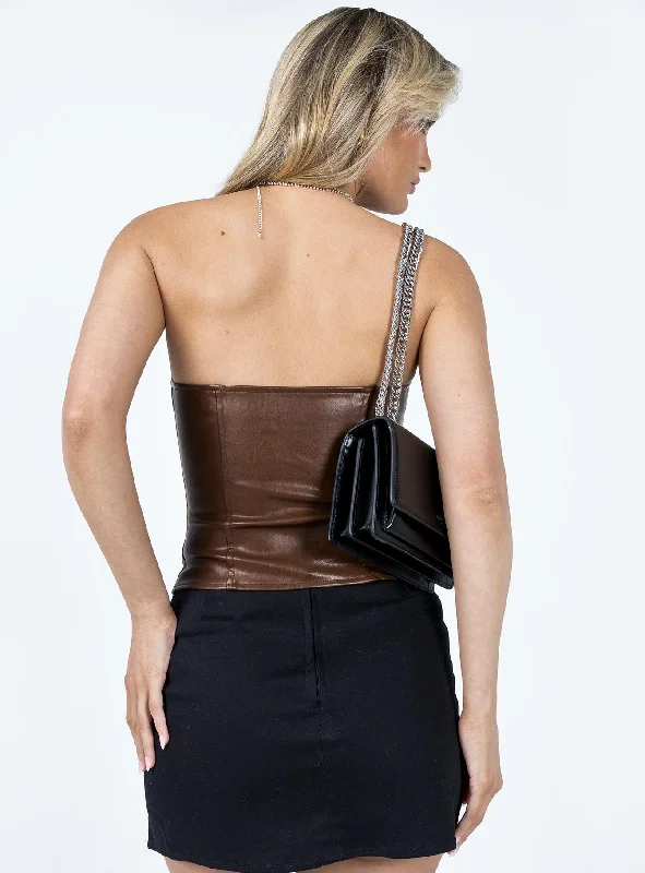 Hayes Longline Bustier Brown