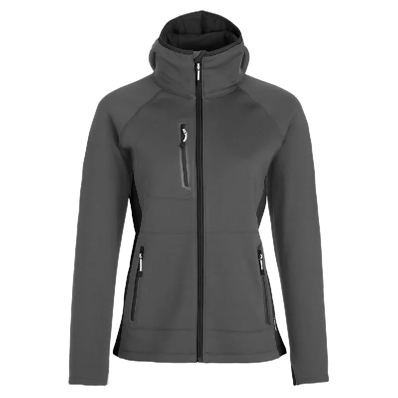 Landway Women's Dark Ash/Black Hooded Phantom Soft-Shell