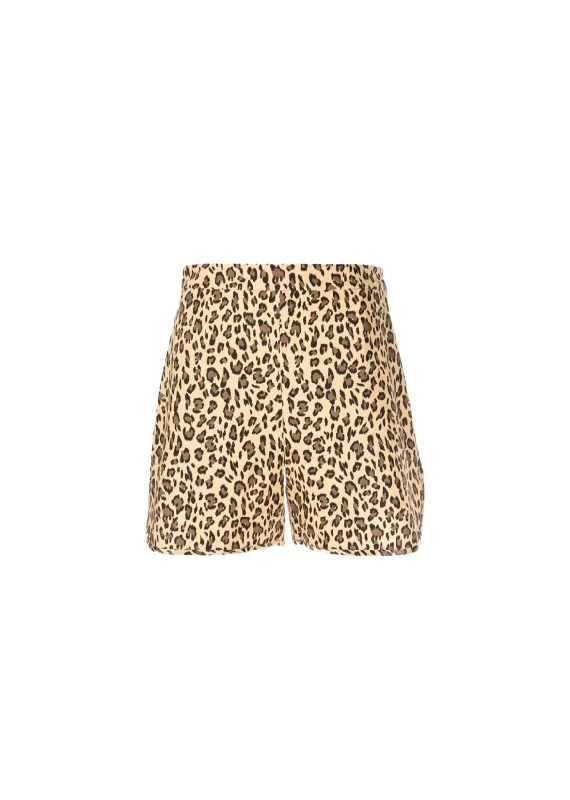 High Waisted Short In Printed Cotton Faille