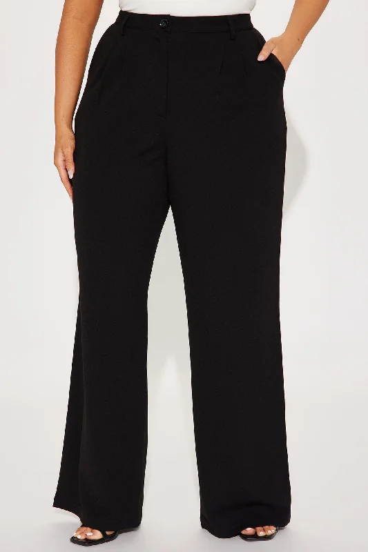 Hold On I'm Busy Trouser - Black