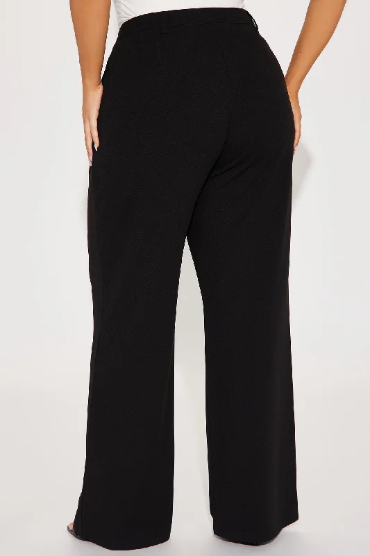 Hold On I'm Busy Trouser - Black