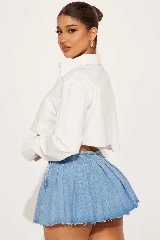 It's A Must Asymmetrical Poplin Shirt - White