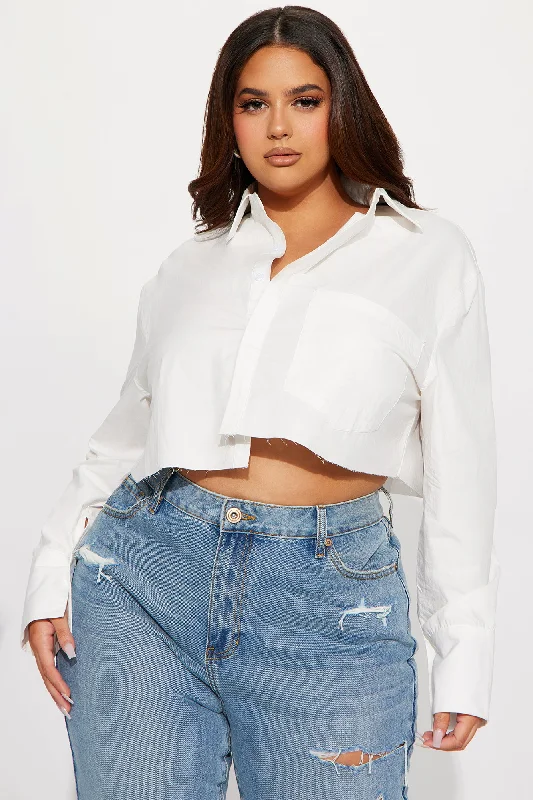 It's A Must Asymmetrical Poplin Shirt - White