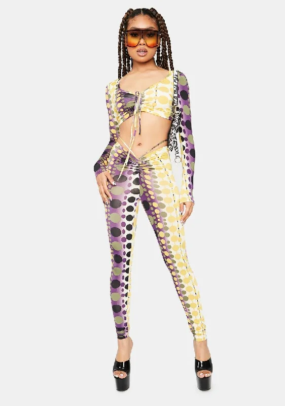 Jam Baddies Allowed Mesh Tie Dye Pant Set