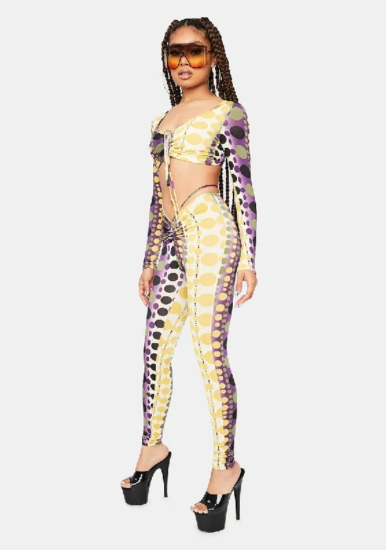 Jam Baddies Allowed Mesh Tie Dye Pant Set