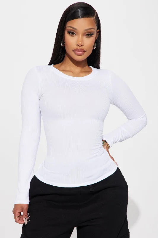 Jesse Ribbed Top - White