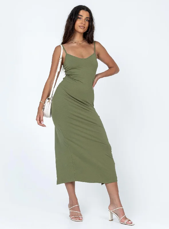 Jesy Maxi Dress Khaki