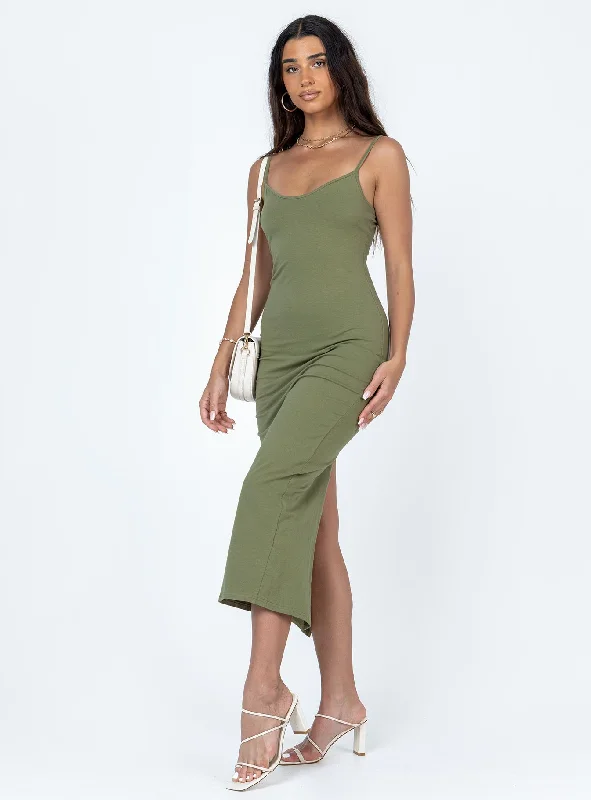 Jesy Maxi Dress Khaki