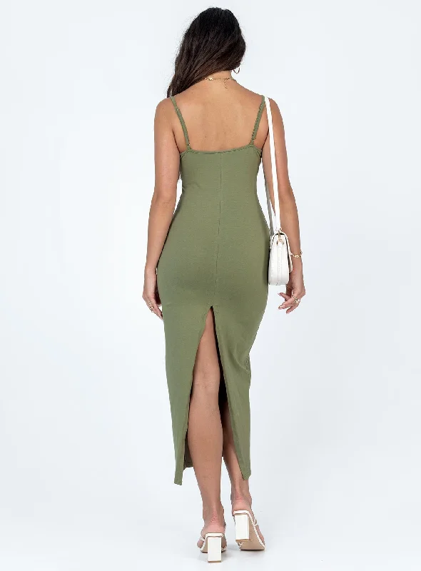 Jesy Maxi Dress Khaki