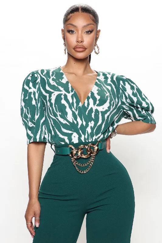 Juliette Printed Jumpsuit - Green/combo