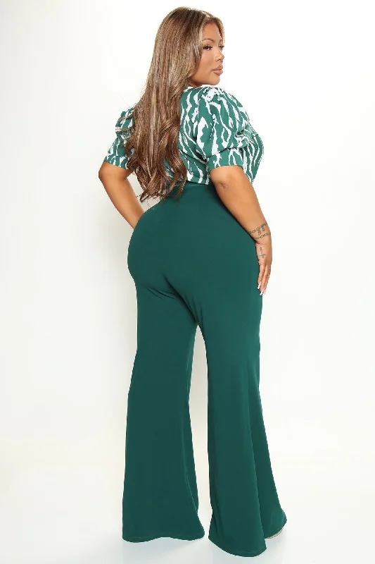 Juliette Printed Jumpsuit - Green/combo