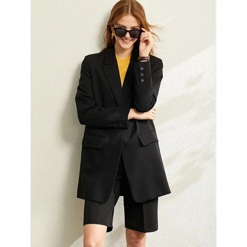 Korean Minimalist Black Blazers