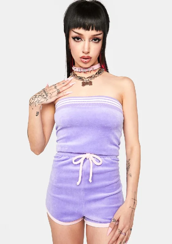 Lavender Not Regular Sleeveless Romper