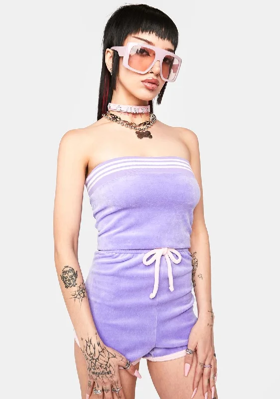 Lavender Not Regular Sleeveless Romper