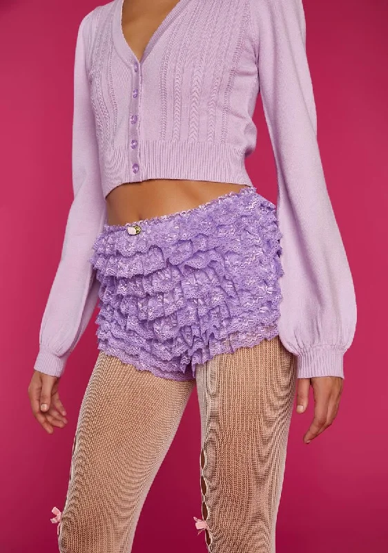 Lavender Sassy Ever After Ruffle Shorts