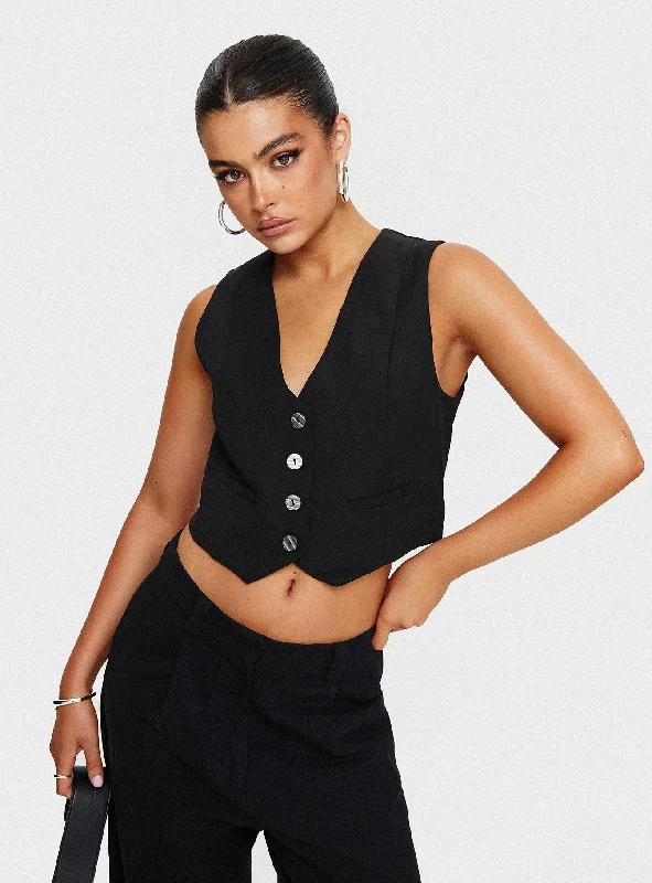 Lavine Vest Top Black