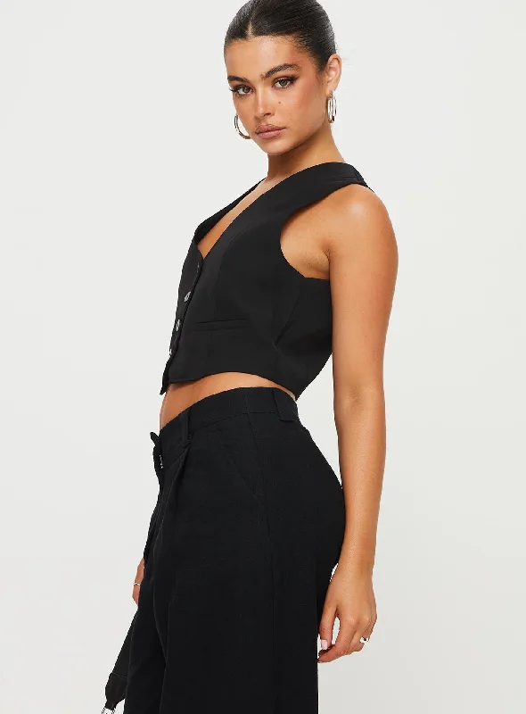 Lavine Vest Top Black