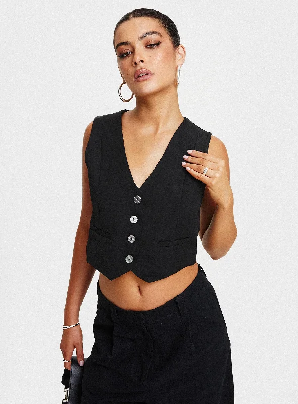 Lavine Vest Top Black