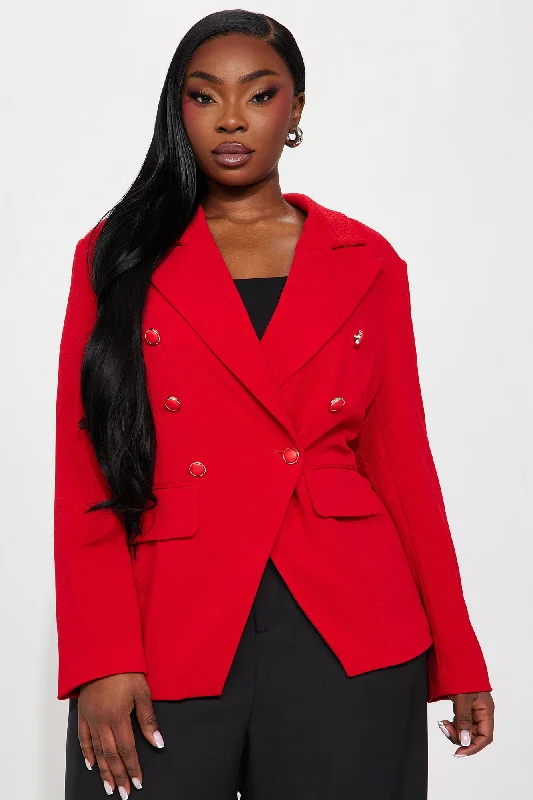 Leave It To Me Blazer - Red