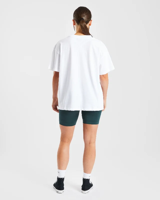 Lifting My Best Life Oversized T Shirt - White