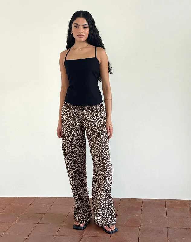 Lirura Trousers in Rar Leopard Sandstorm