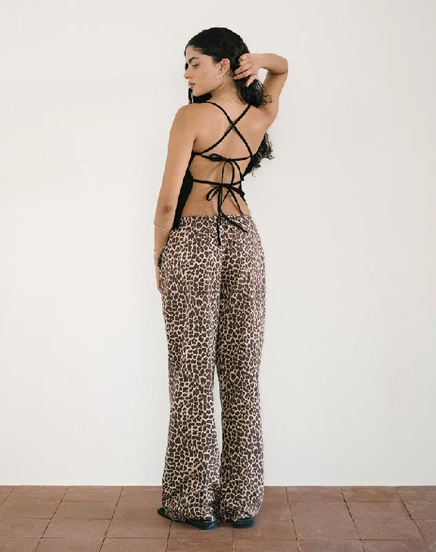 Lirura Trousers in Rar Leopard Sandstorm