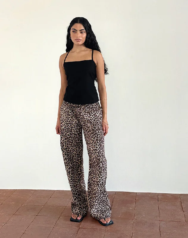 Lirura Trousers in Rar Leopard Sandstorm